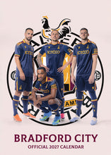 Load image into Gallery viewer, Bradford City FC Official 2027 A3 The Bantams Football Wall Calendar