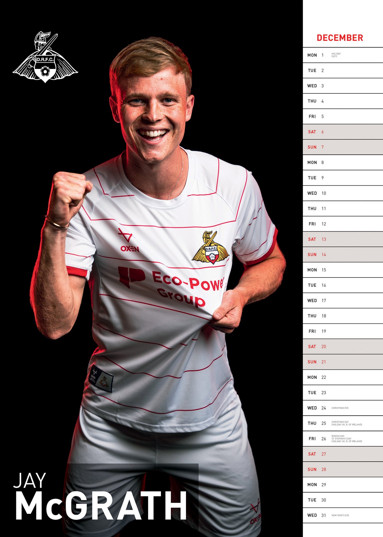 Doncaster Rovers FC Official 2025 A3 Donny Football Wall Calendar