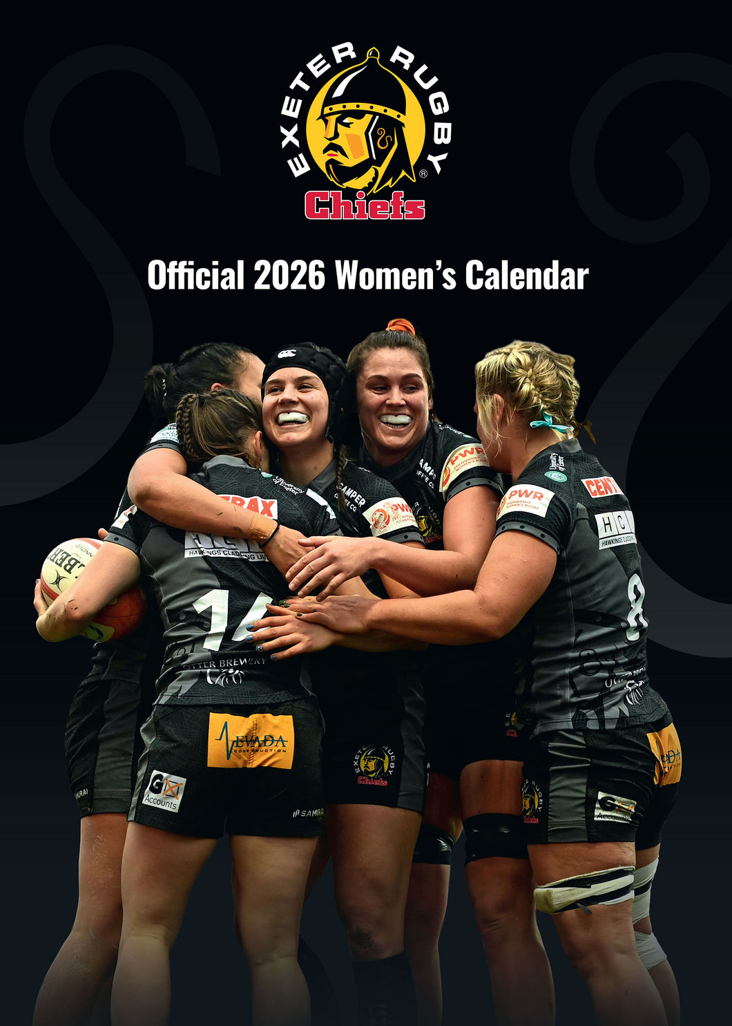 Exeter Chiefs Women Official 2026 Rugby Union A3 Wall Calendar
