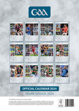 Load image into Gallery viewer, GAA Official 2024 A3 Wall Calendar Gaelic Athletic Association