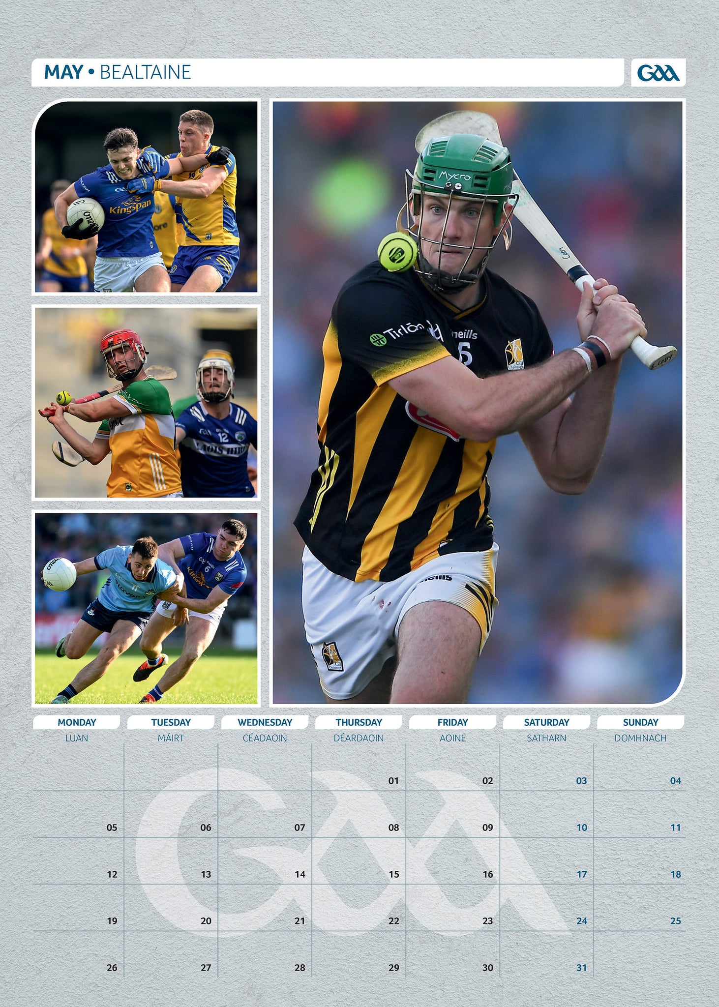 GAA Official 2025 A3 Wall Calendar Gaelic Athletic Association Global Uk Athletics Calendar 2025