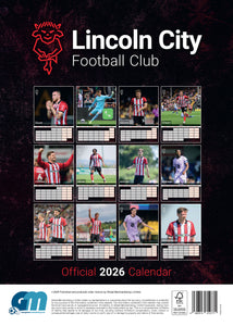 Lincoln City FC Official 2026 A3 The Imps Football Wall Calendar