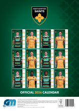 Load image into Gallery viewer, Northampton Saints Rugby Club Official 2026 A3 Wall Calendar