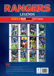Rangers Legends 2026 Wall Calendar