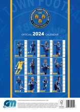 Load image into Gallery viewer, Shrewsbury Town FC Official 2024 A3 Shrews Football Wall Calendar