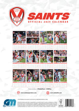 Load image into Gallery viewer, St Helens Official 2024 A3 Rugby League Wall Calendar