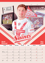 Load image into Gallery viewer, St Helens Official 2026 A3 Rugby League Wall Calendar
