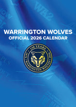 Load image into Gallery viewer, Warrington Wolves Official 2026 A3 Rugby League Wall Calendar