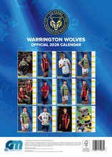 Load image into Gallery viewer, Warrington Wolves Official 2026 A3 Rugby League Wall Calendar